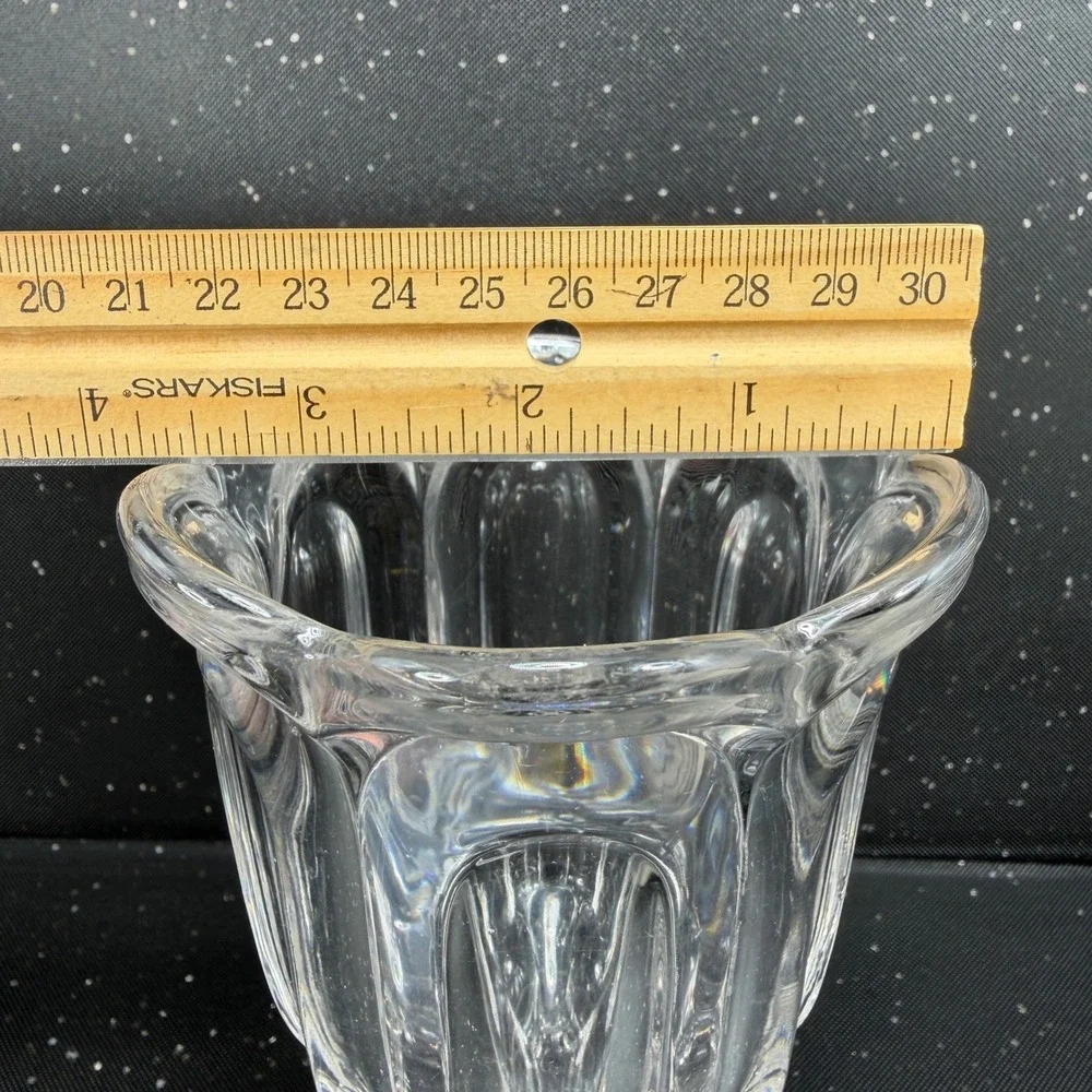 O'Hara Seneca Loop J B Lyon Flint Glass EAPG Pedestal Celery Vase Clear 7inch